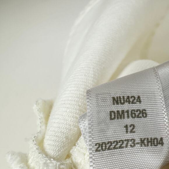 Madewell Denim High Crewneck Vest Tile White Minimalist Utility Pocket US 12 NWT - Picture 13 of 14